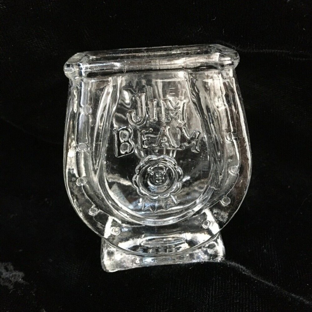 Vintage Jim Beam You're In Luck Shot Glass With Silicone Card Holder